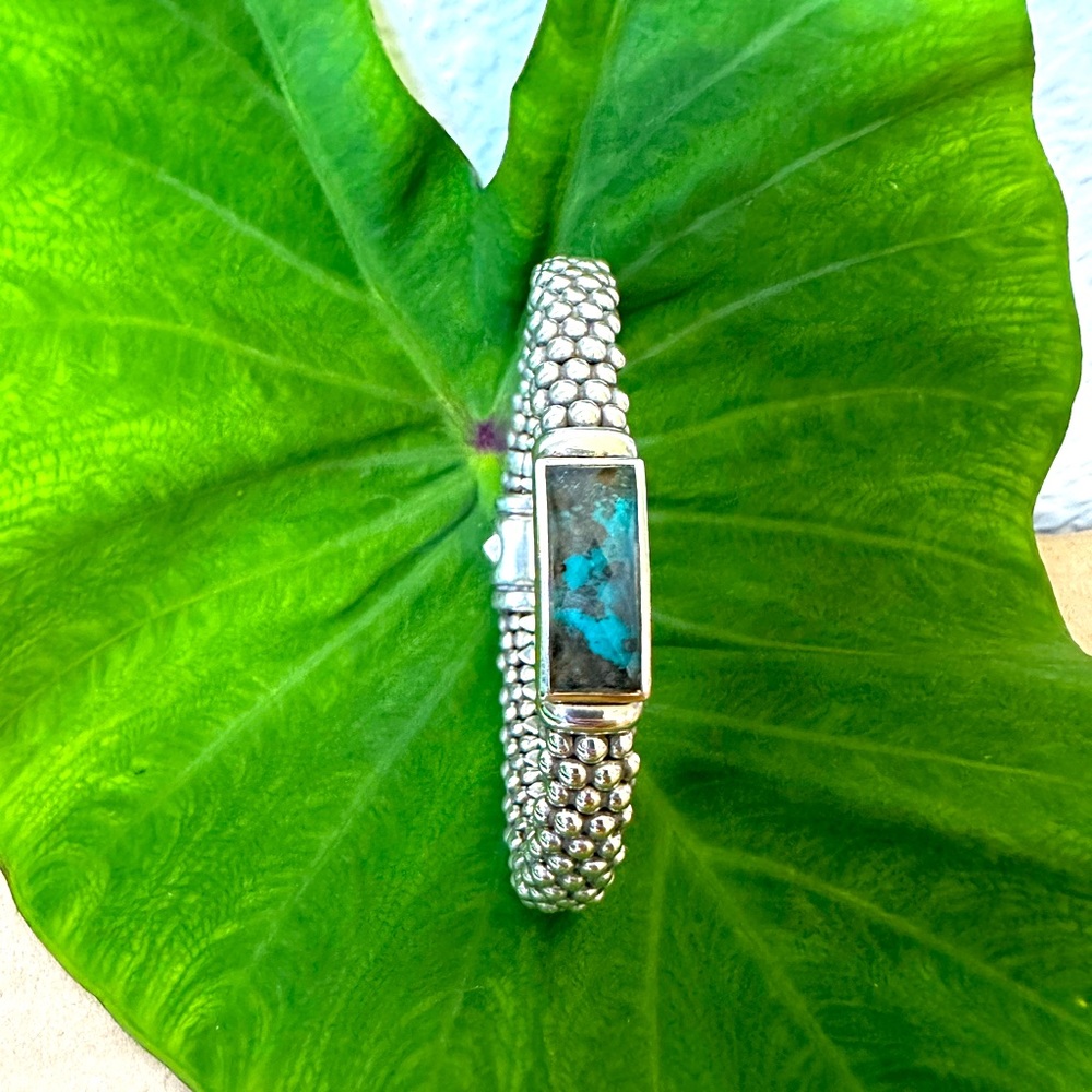 LAGOS Sterling Silver Maya Chrysocolla Doublet Rope Bracelet